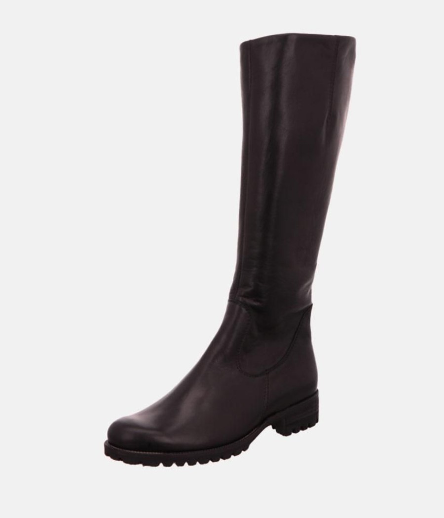 Semler Semler Premium Black Leather Long Boots Clearance