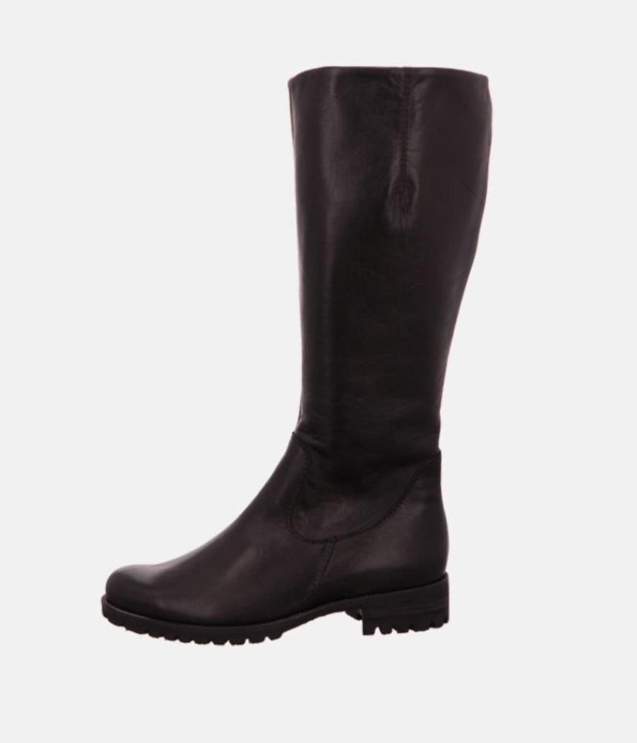 Semler Semler Premium Black Leather Long Boots Clearance