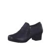 Tamaris Tamaris Chic Navy Leather Block Heel Shoe Boots With Zip Hot