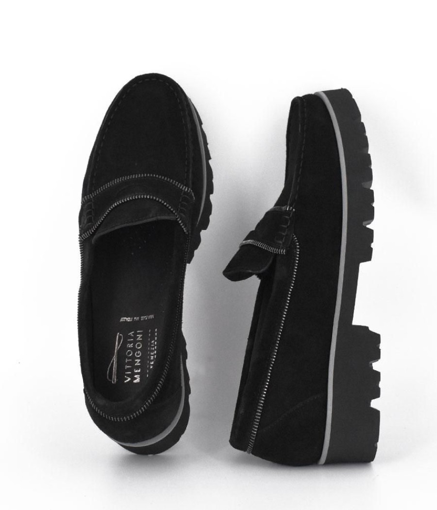 Vittoria Mengoni Vittoria Mengoni Plush Black Premium Loafers Hot