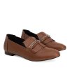 Andres Machado Classic Brown Faux Leather Fringe Loafer Clearance