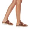 Remonte Remonte Fab Slip On Brown Leather Sandals Clearance