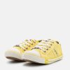 Mustang Vintage Style Pastel Yellow Lace Up Trainer Clearance