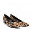 Belle & Lucy Fab Leopard Print Pointy Toe Block Heels New