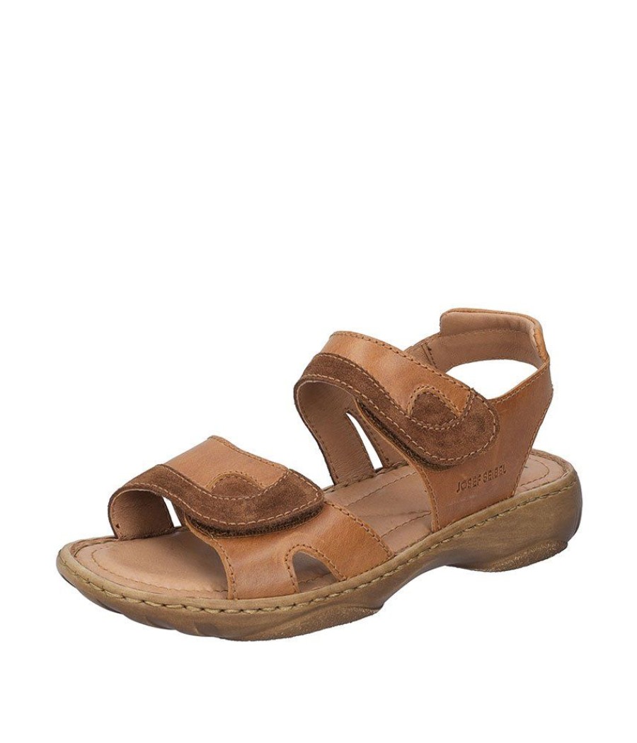 Josef Seibel Josef Seibel Versatile Camel Combi Leather Walking Sandal New