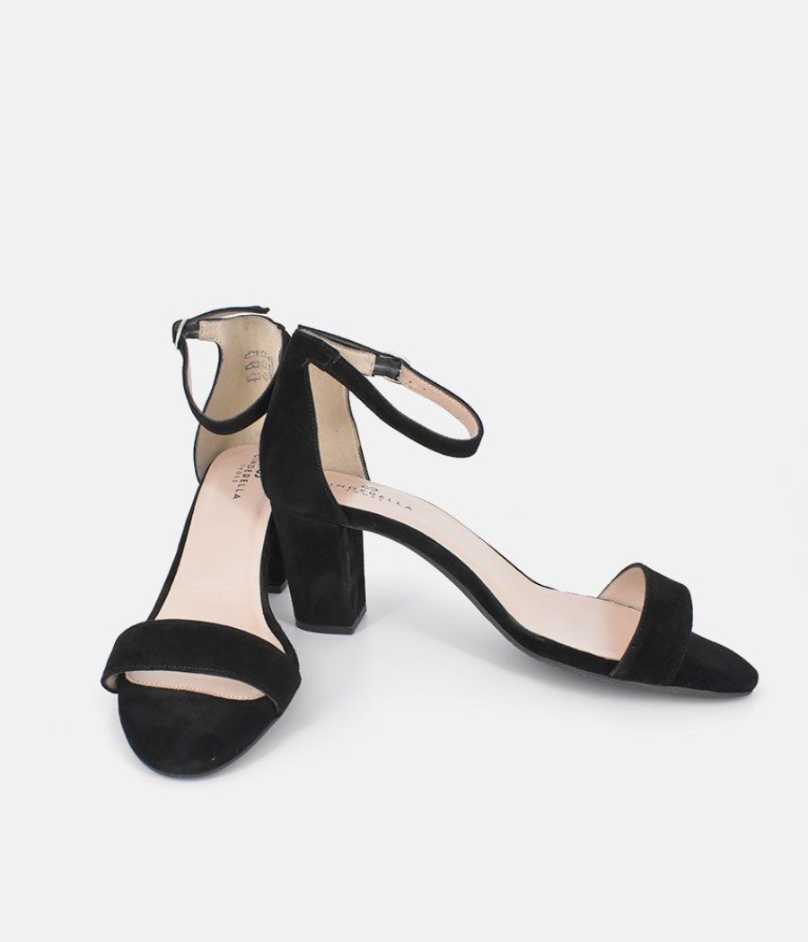 Cinderella Shoes Cinderella Shoes Classic Ankle Strap Suede Block Heels Online