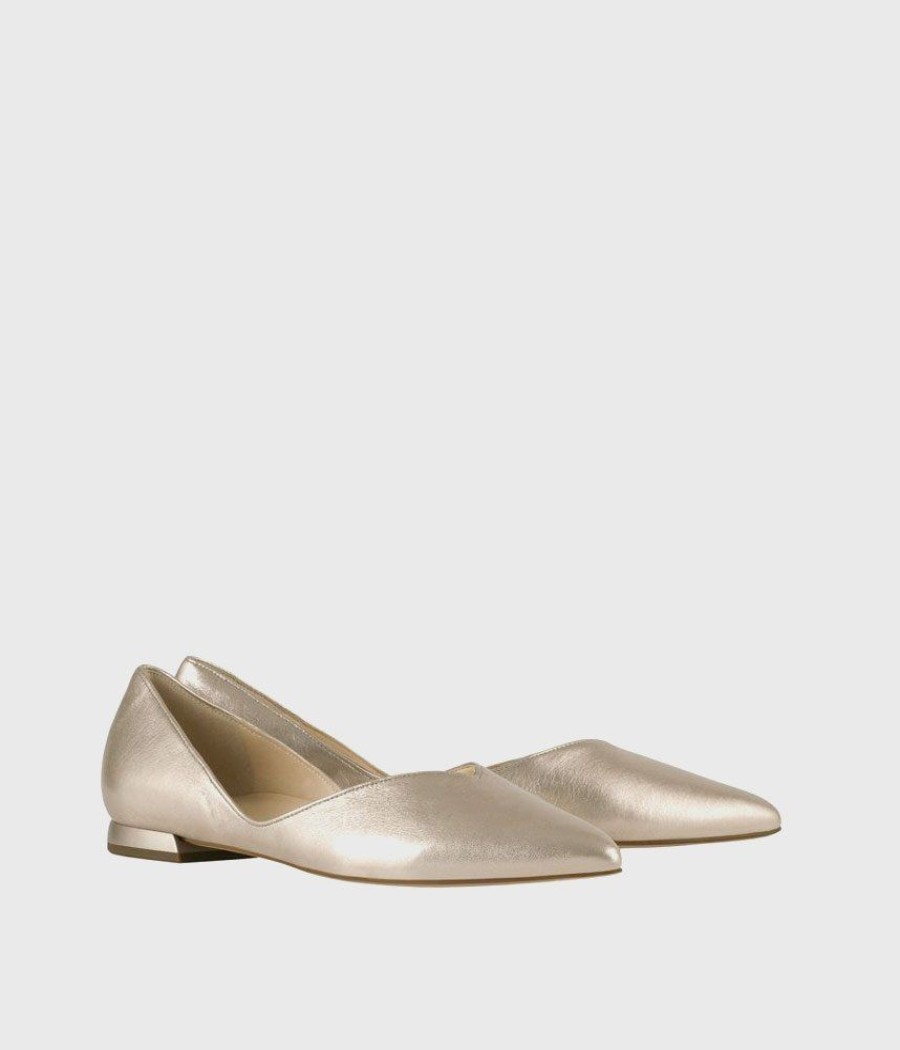 Hogl Hogl Chic Metallic Gold Flats Online