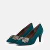 Brenda Zaro Brenda Zaro Glamorous Green Bow Heels Wholesale