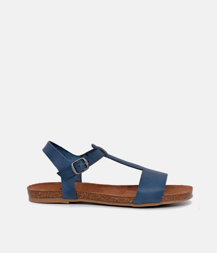 Mustang Mustang Pretty Blue T-Bar Strap Sandals Hot