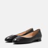 Hogl Hogl Timeless Black Leather Ballerina Wholesale