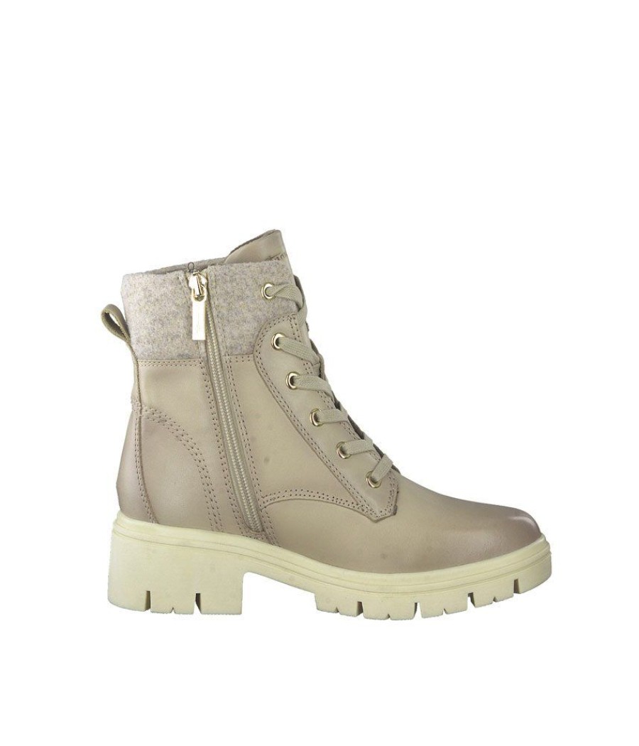 Tamaris Tamaris Fashionable Ivory Ankle Boots New