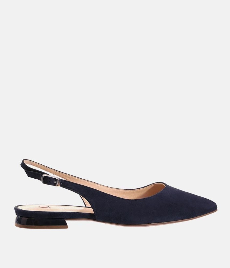 Hogl Hogl Stylish Navy Suede Slingbacks Hot