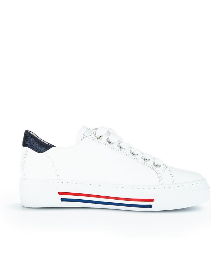 Gabor Gabor Sporty White Combi Low Top Sneaker New