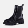 Tamaris Tamaris Chelsea Style Black Patent Ankle Boots Hot