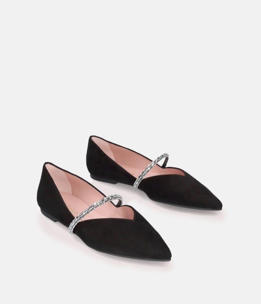 Pretty Ballerina Pretty Ballerina Fabulous Black Dressy Flats Wholesale