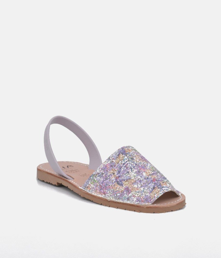 Ria Ria Pretty Glitzy Lavendar Multi Abarca Sandal Hot