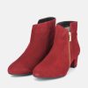 Cinderella Shoes Cinderella Shoes Stunning Cherry Red Suede Ankle Boots Hot