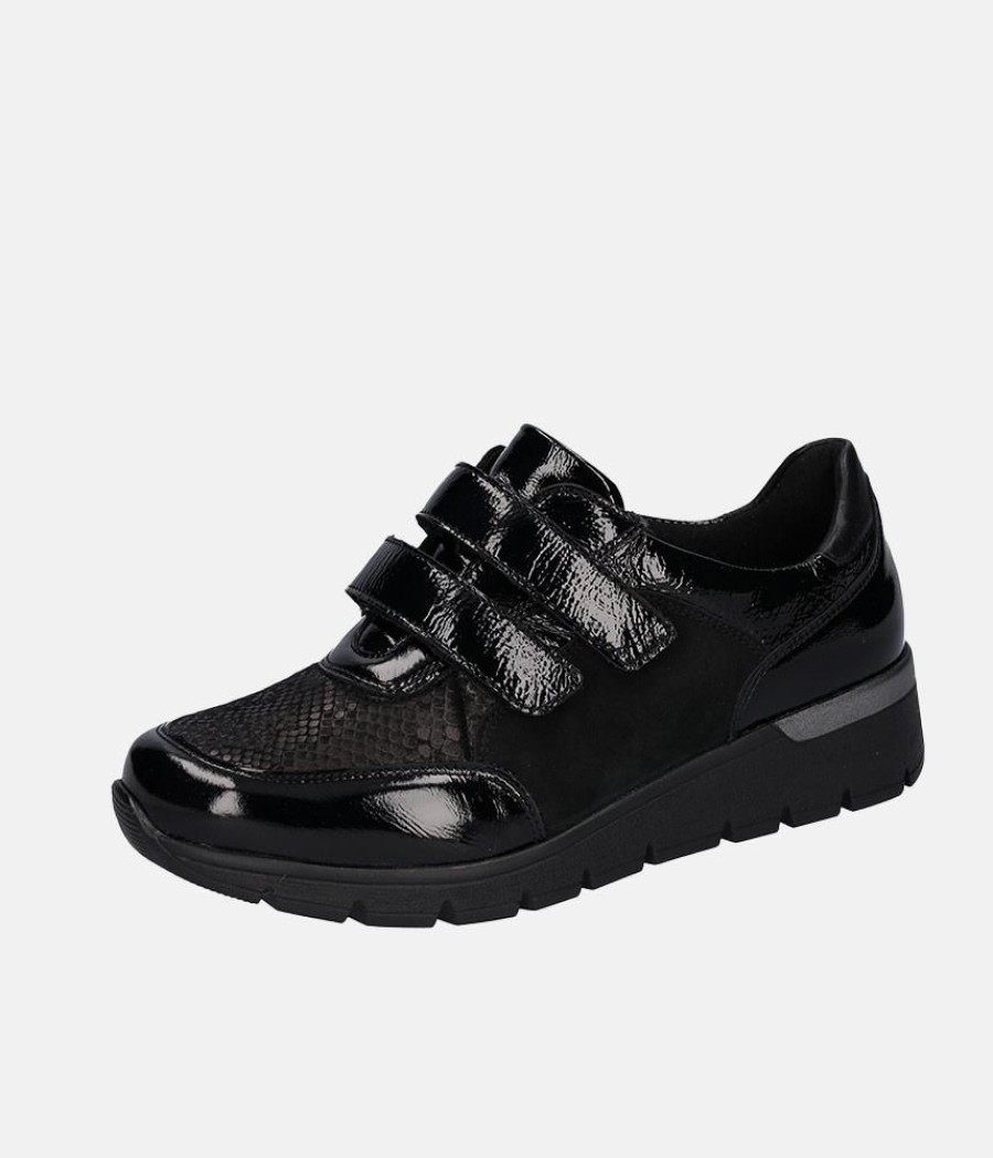 Waldlaufer Waldlaufer Fashionable Black Double Strap Sneakers Wholesale