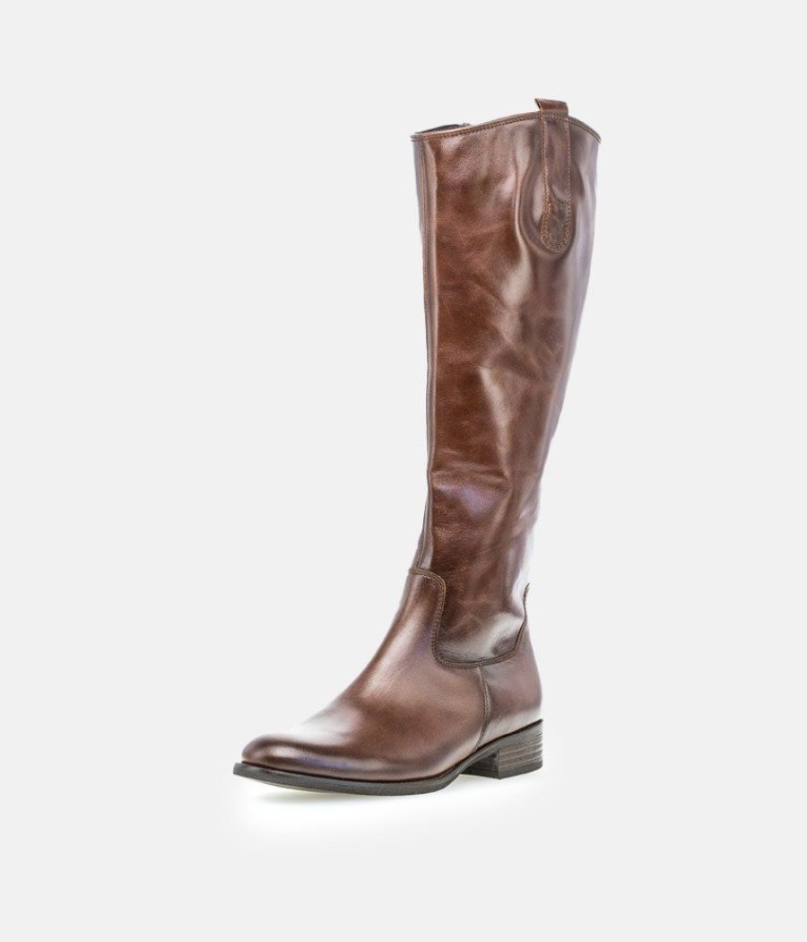 Gabor Gabor Stylish Slim Fit Long Brown Leather Boots Online