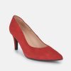 PieSanto Piesanto Premium Cherry Red Suede Heels Clearance