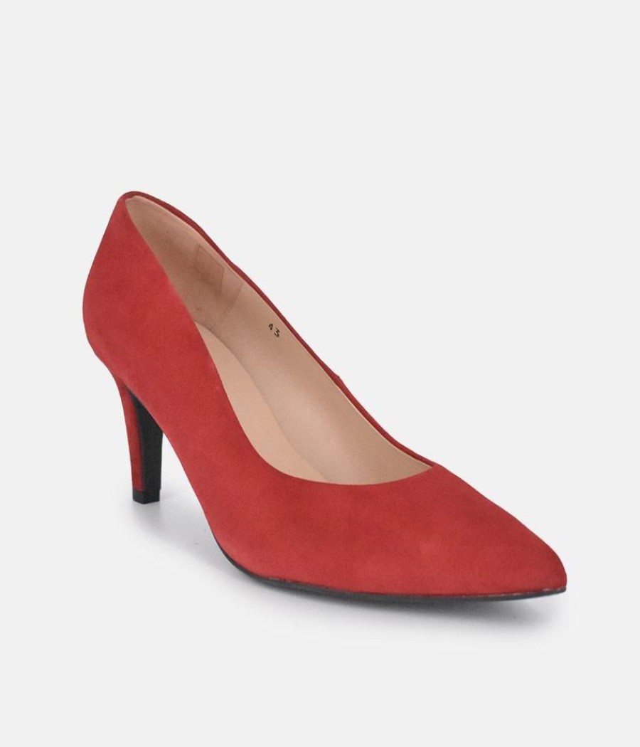 PieSanto Piesanto Premium Cherry Red Suede Heels Clearance