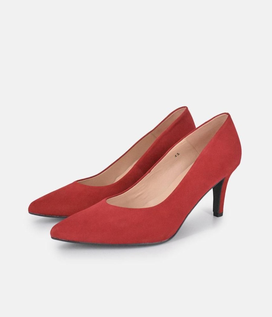 PieSanto Piesanto Premium Cherry Red Suede Heels Clearance