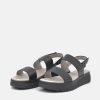 Tamaris Tamaris Comfort Fit Black Wedge Sandals Wholesale