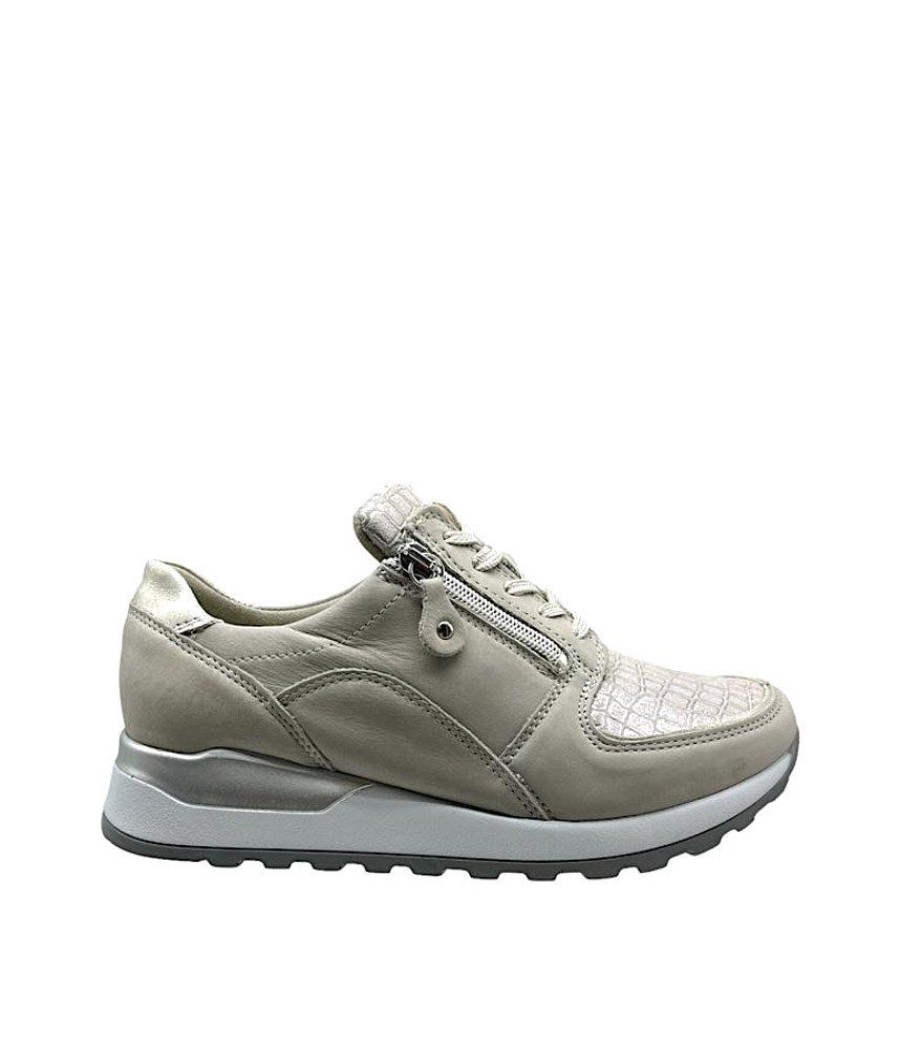 Waldlaufer Waldlaufer Fashionable Taupe Combi Trainers New