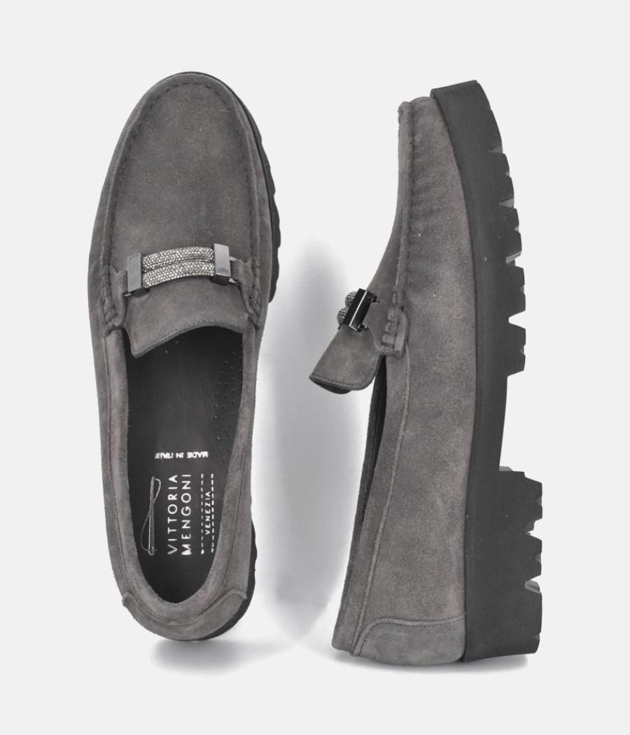 Vittoria Mengoni Vittoria Mengoni Plush Grey Premium Loafers Best