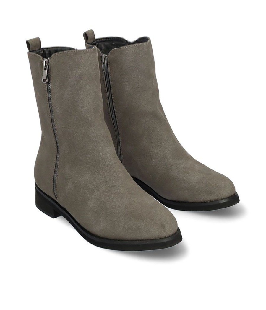 Andres Machado Andres Machado Grey Suedette Ankle Boots Hot