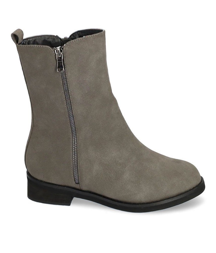 Andres Machado Andres Machado Grey Suedette Ankle Boots Hot