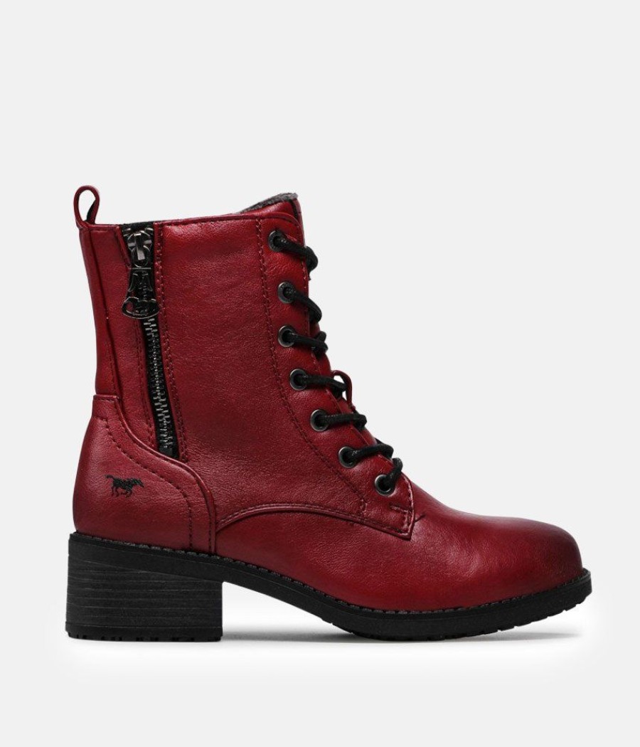 Mustang Mustang Stylish Red Ankle Boots Best