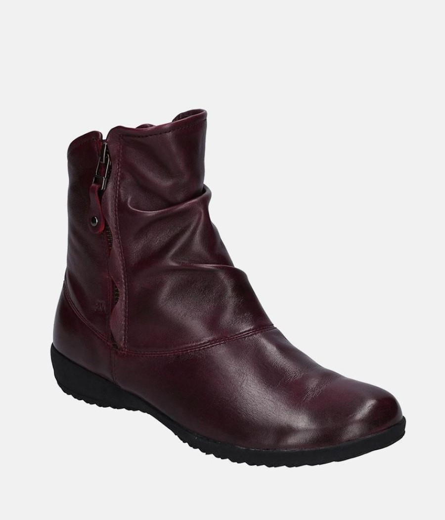 Josef Seibel Josef Seibel Stylish Burgundy Leather Slouch Boots Clearance