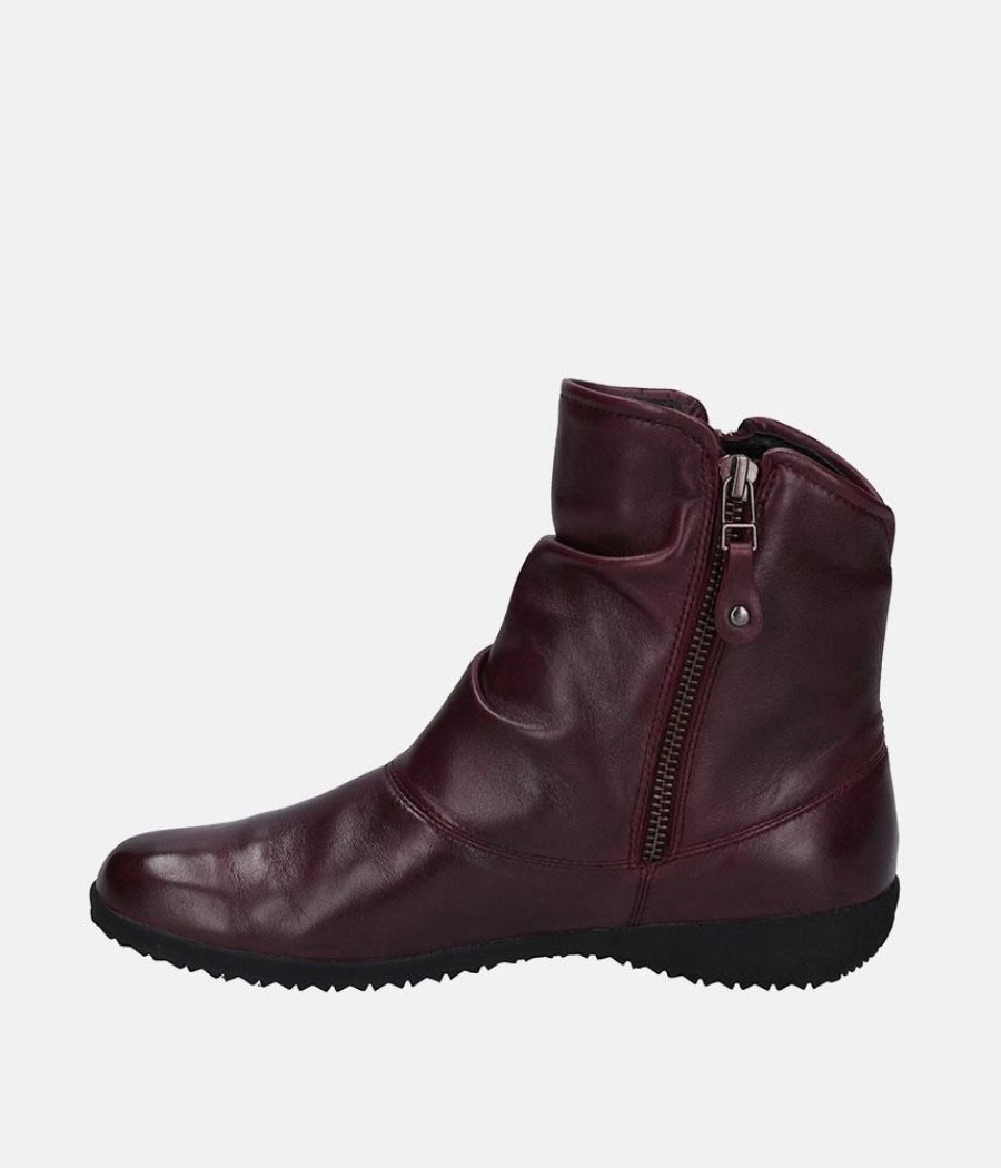 Josef Seibel Josef Seibel Stylish Burgundy Leather Slouch Boots Clearance