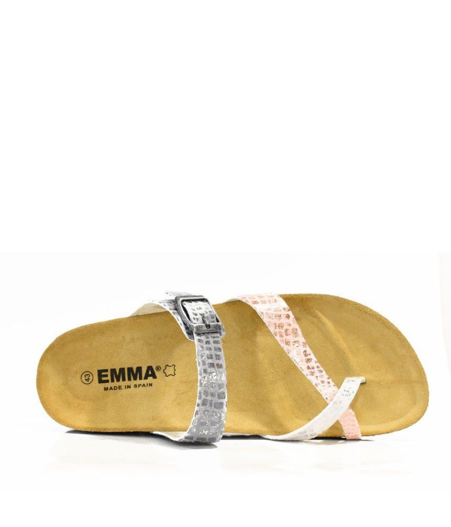 Emma Gorgeous Metallic Leather Thong Sandal Online