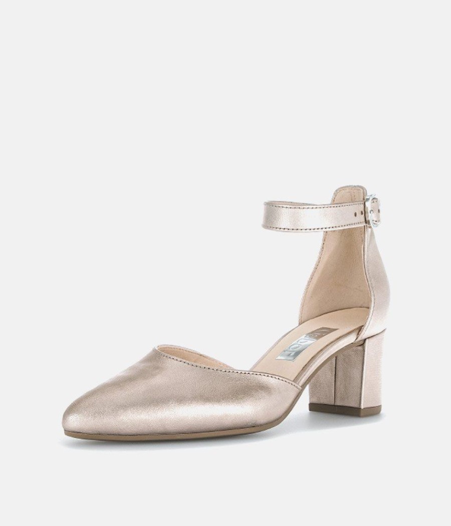 Gabor Gabor Fashionable Gold Ankle Strap Heels Online