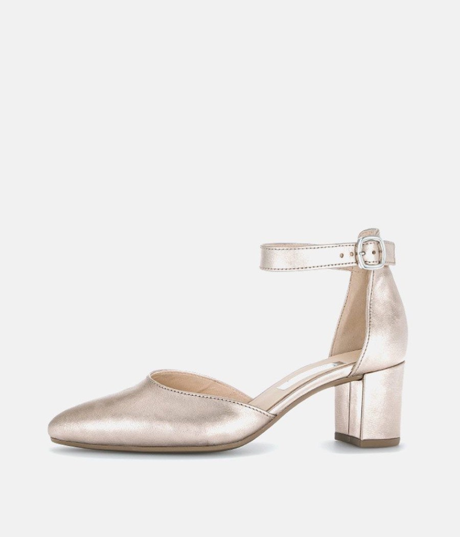 Gabor Gabor Fashionable Gold Ankle Strap Heels Online