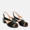 Cinderella Shoes Stylish Black Patent Block Heels Best