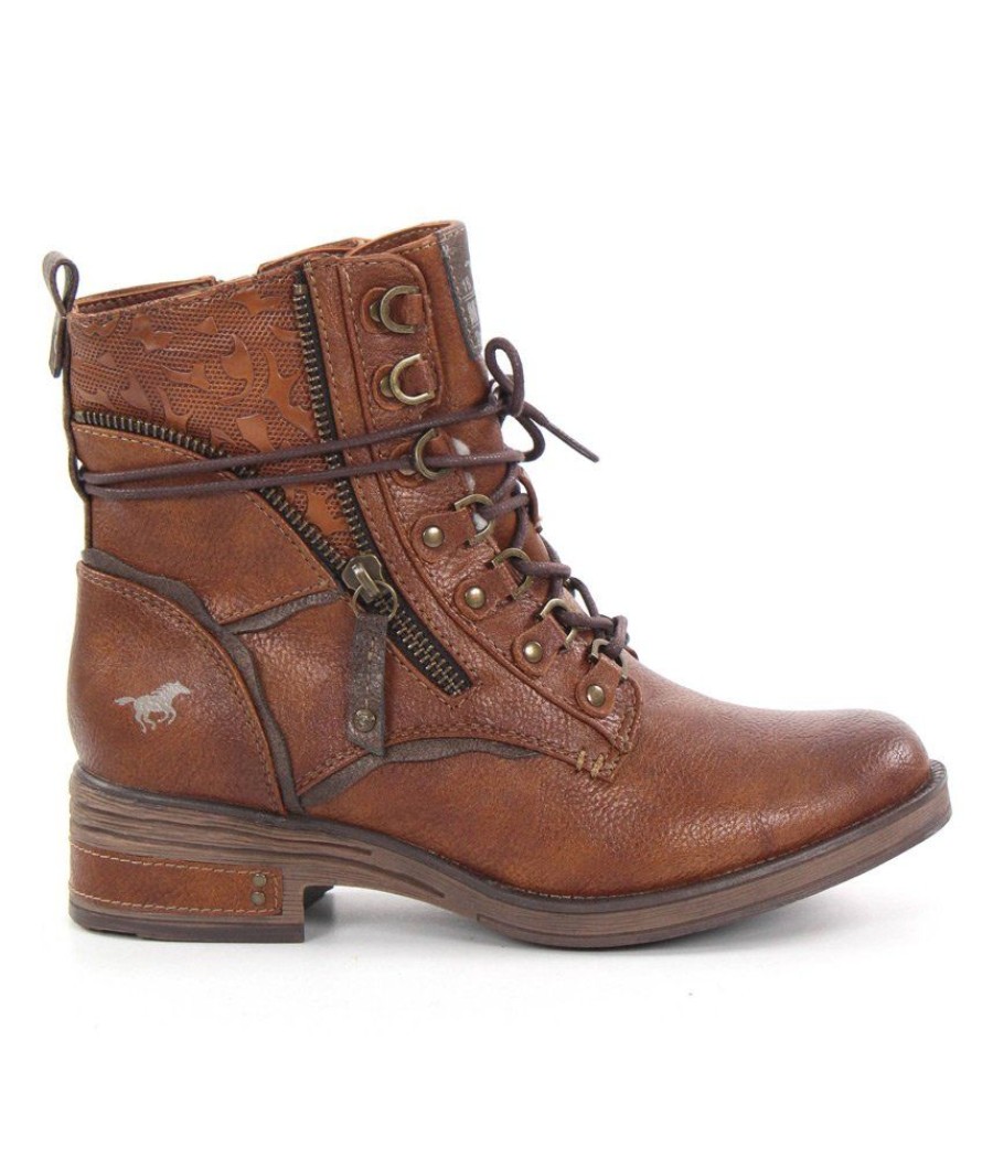 Mustang Mustang Stylish Cognac Ankle Boots Clearance