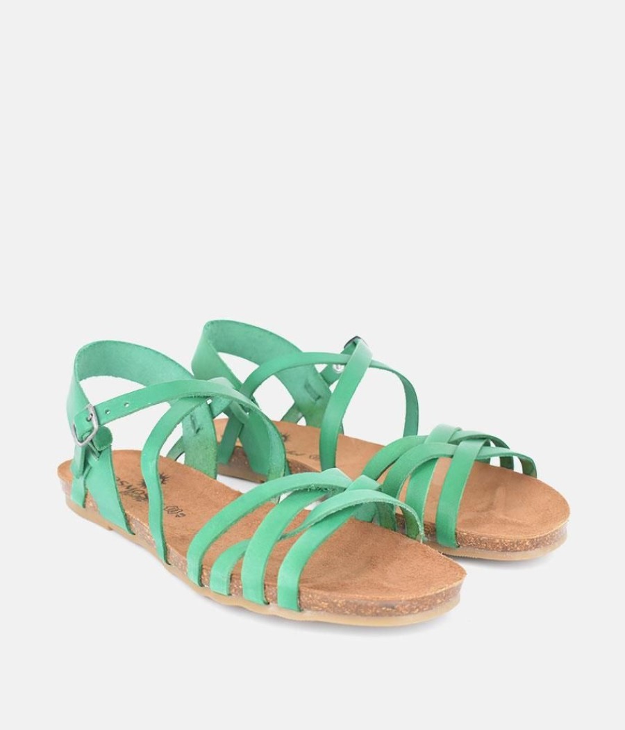 Mustang Mustang Pretty Green Strappy Sandals Clearance