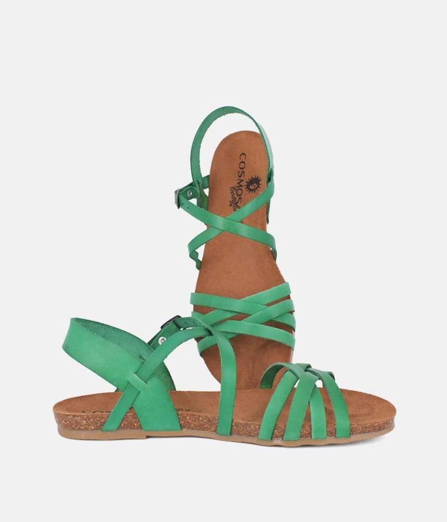 Mustang Mustang Pretty Green Strappy Sandals Clearance