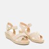 Andres Machado Stylish Cream Suedette Midi Wedges Online