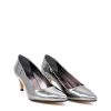 Belle & Lucy Belle & Lucy Stylish Metallic Silver Midi Heels Online