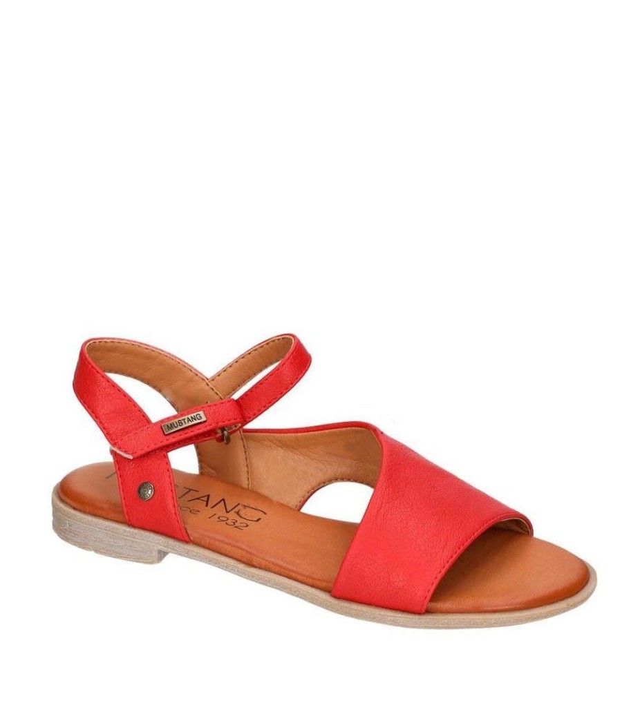 Mustang Mustang Stylish Red Leather Sandals Best