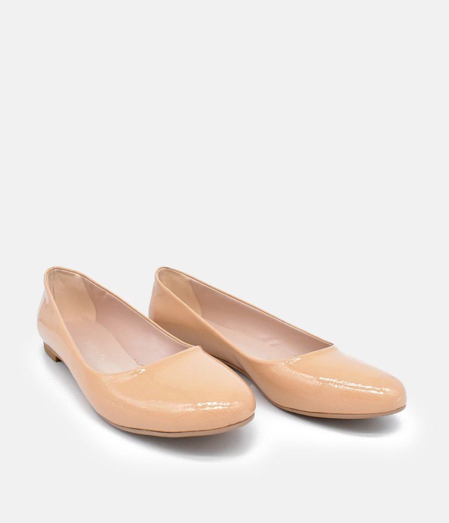 Belle & Lucy Versatile Round Toe Beige Ballet Flats Online