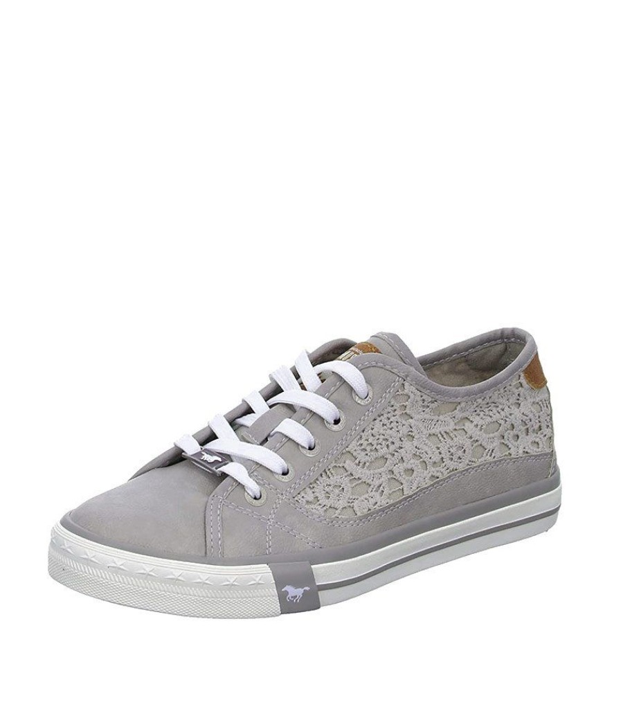 Mustang Mustang Pretty Grey Low Top Lace Trainer New