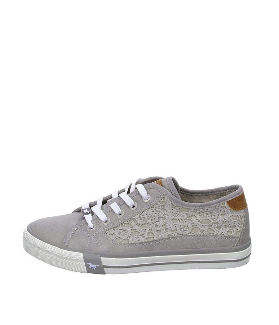 Mustang Mustang Pretty Grey Low Top Lace Trainer New