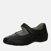 Waldlaufer Classic Black Leather Wide Fit Casual Mary Jane Shoes Hot