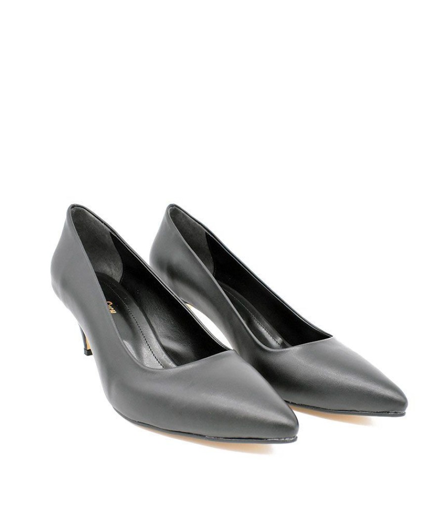 Belle & Lucy Classic Black Midi Heels Online