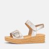 Gabor Gabor Glam Metallic Gold Wedge Sandals Clearance